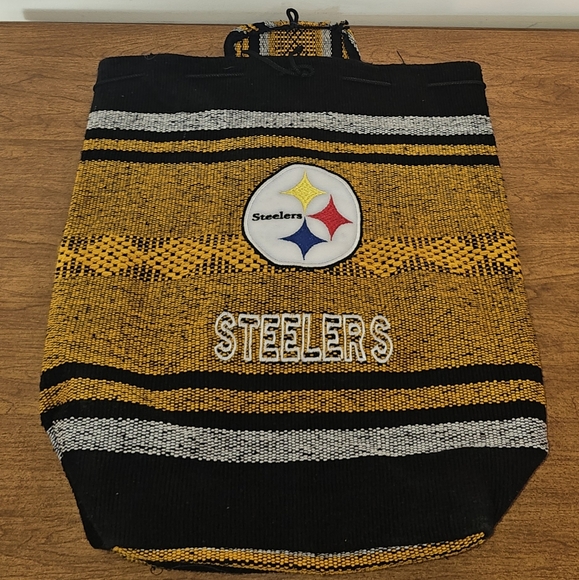 Pittsburgh Steelers Woven Tote Bag & Mini Mug - Picture 1 of 9